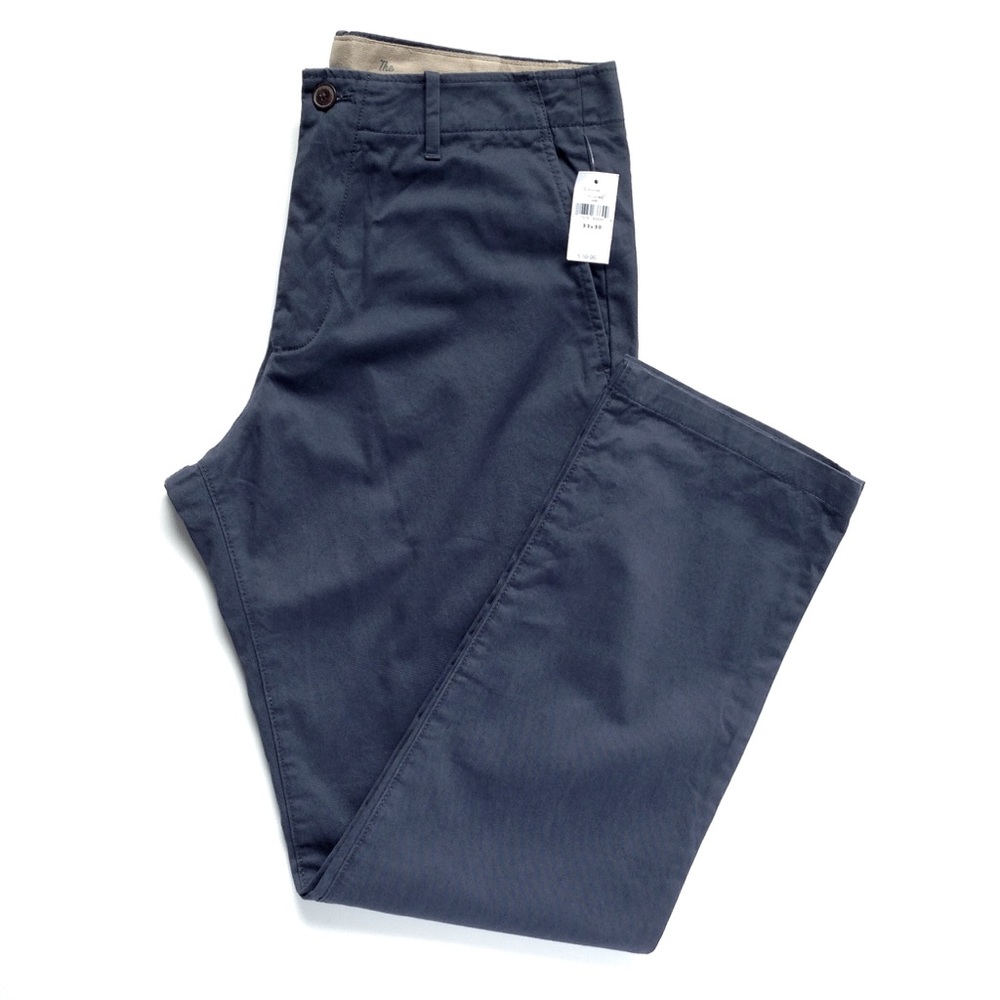 33x30 Gap Lived-In Straight Fit Chino Pants Blue